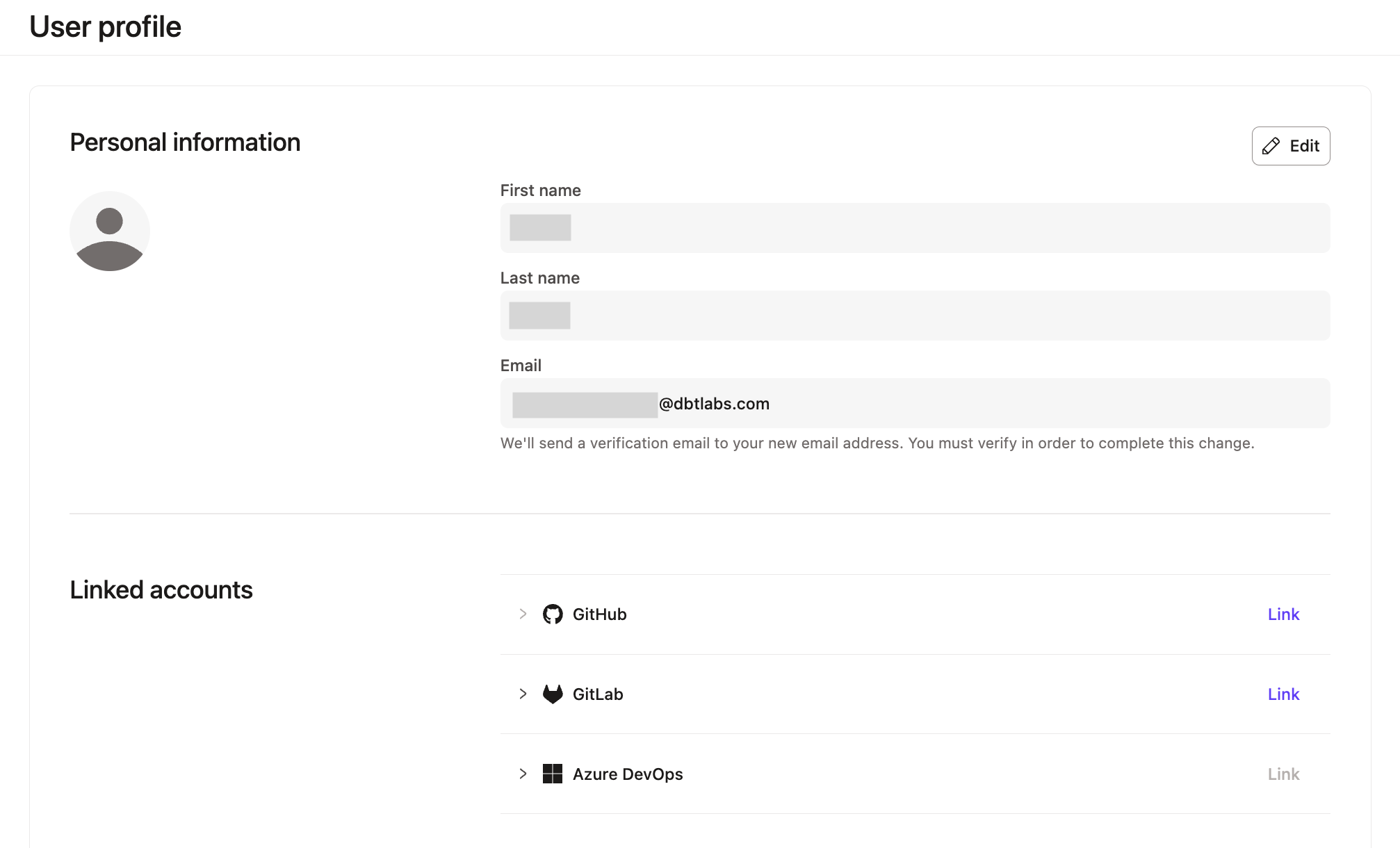 Navigated to Linked Accounts under your profile Navigated to Linked Accounts under your profile